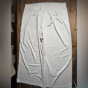 Showpo Elegant Cream Wide Leg Trousers